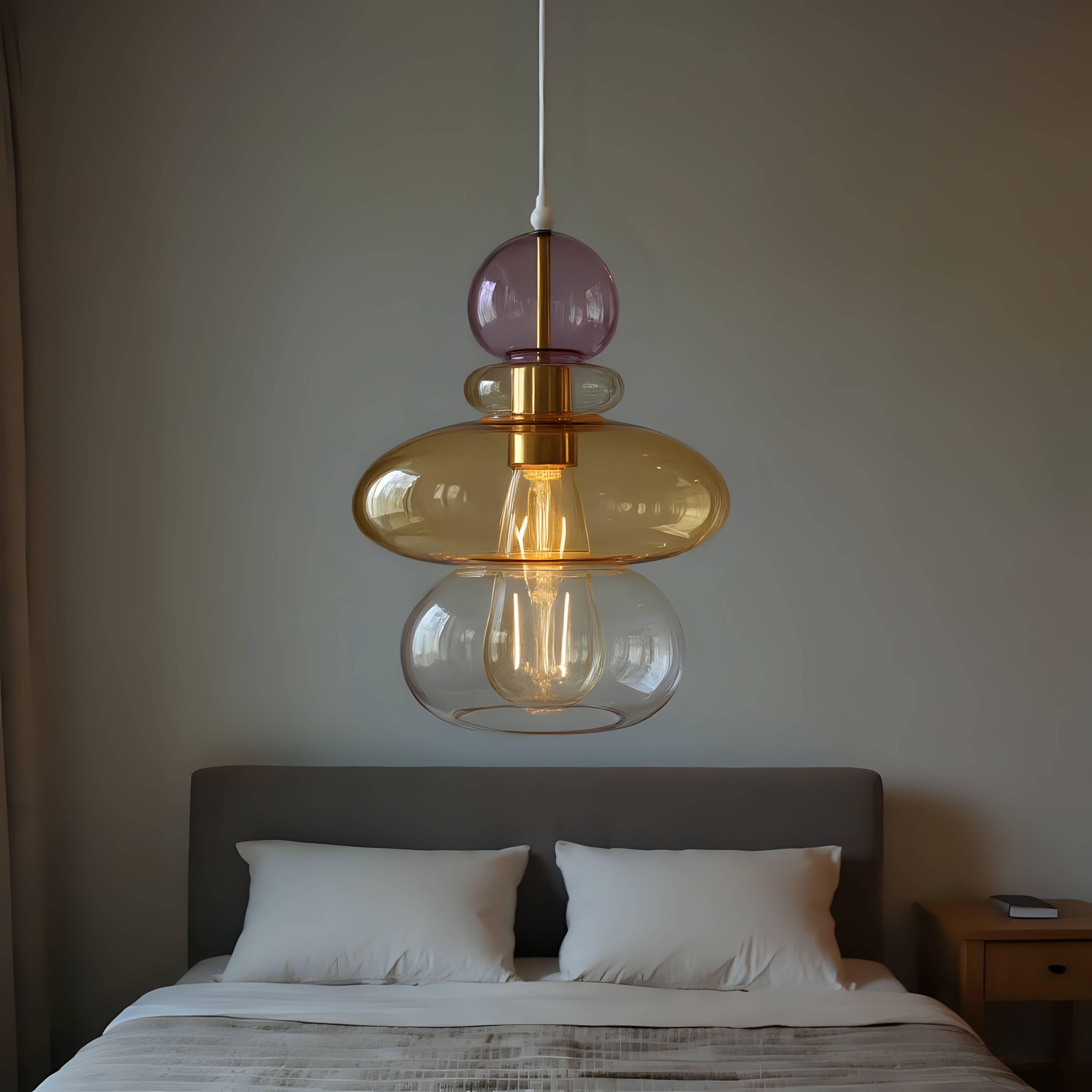 Handmade Blown Glass Pendant Light